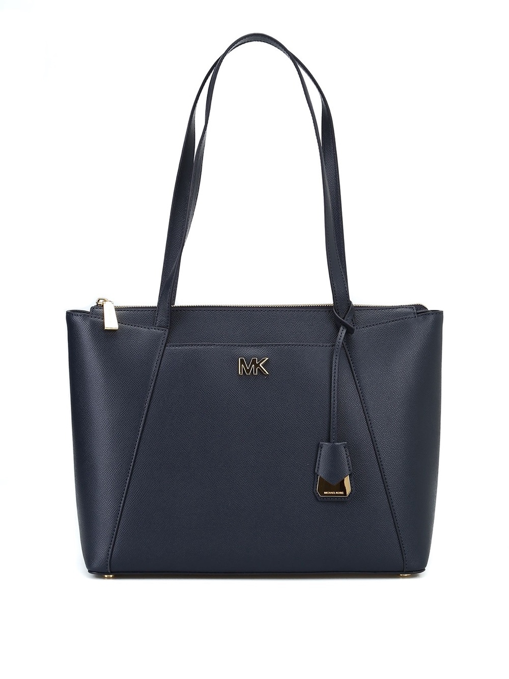 Michael Kors Navy Saffiano Leather Tote with Gold Accents